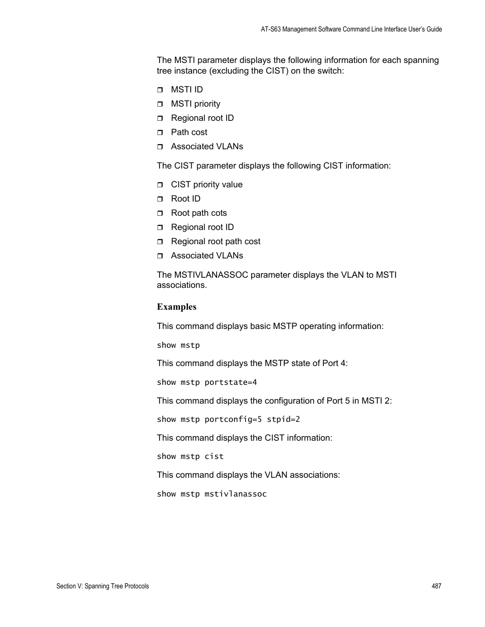 Allied Telesis AT-S63 User Manual | Page 487 / 728