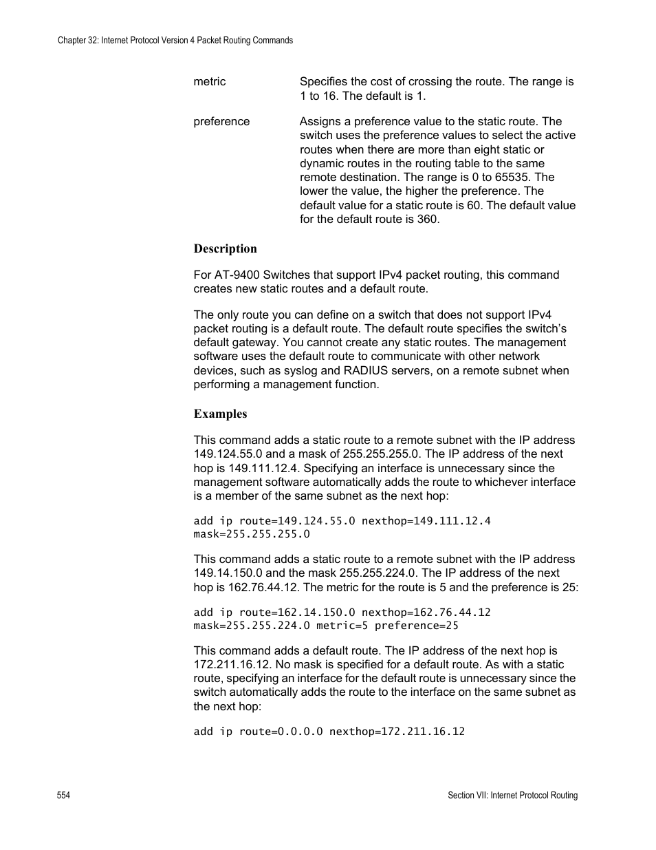 Allied Telesis AT-S63 User Manual | Page 554 / 728