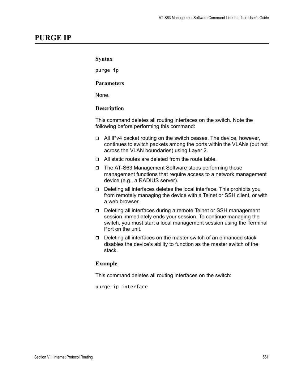Purge ip | Allied Telesis AT-S63 User Manual | Page 561 / 728
