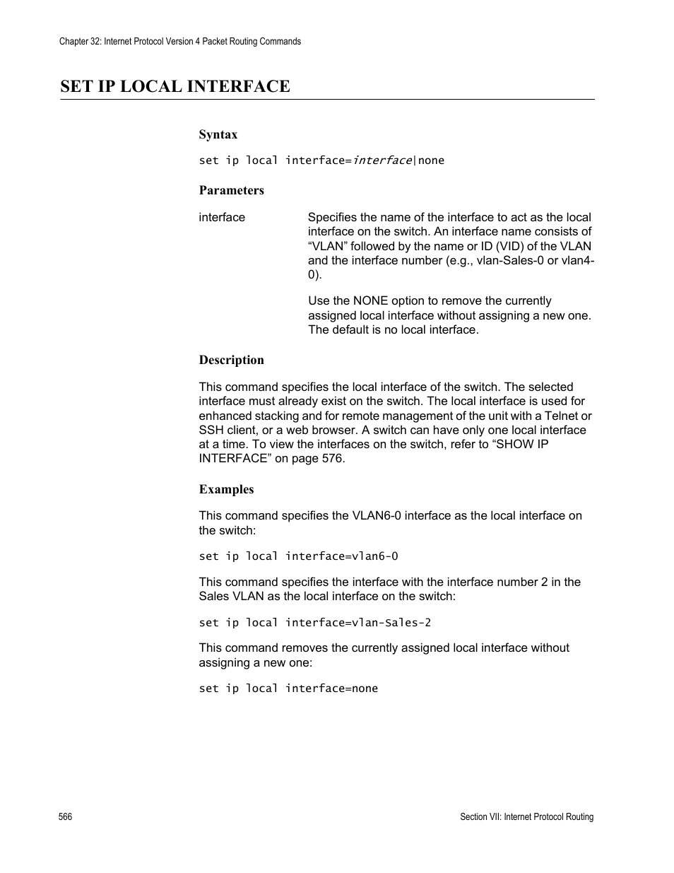 Set ip local interface | Allied Telesis AT-S63 User Manual | Page 566 / 728