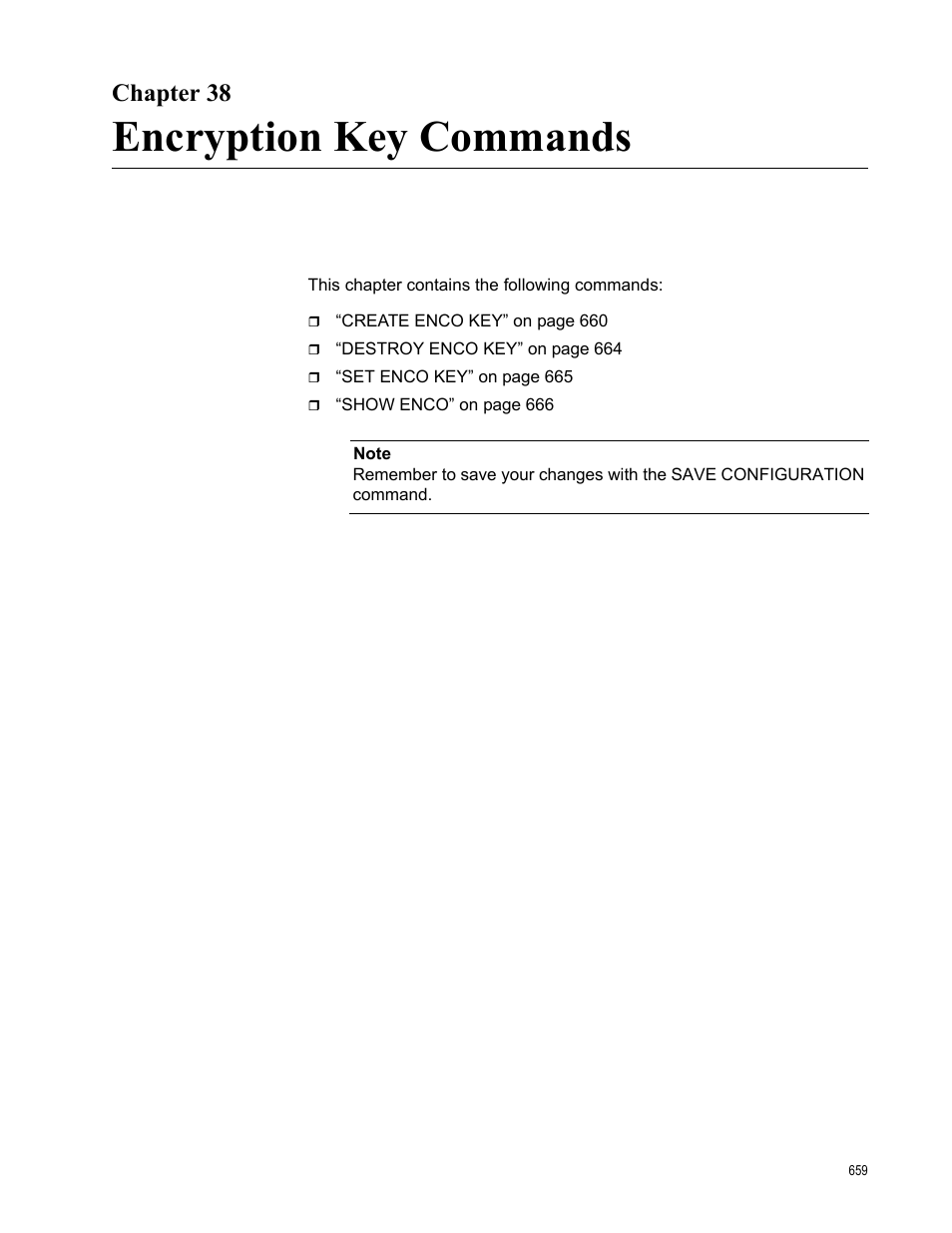 Chapter 38, Encryption key commands | Allied Telesis AT-S63 User Manual | Page 659 / 728