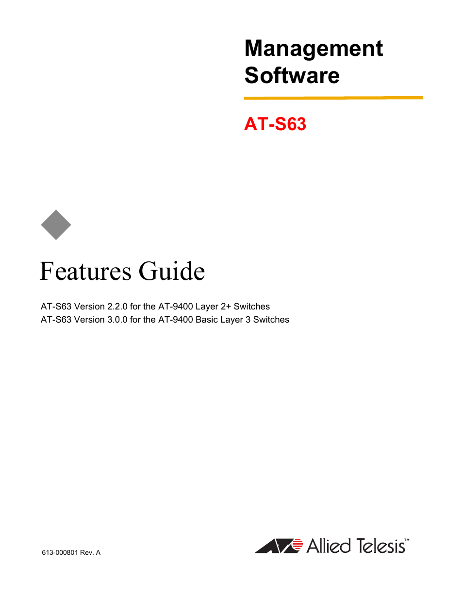 Allied Telesis AT-S63 User Manual | 514 pages