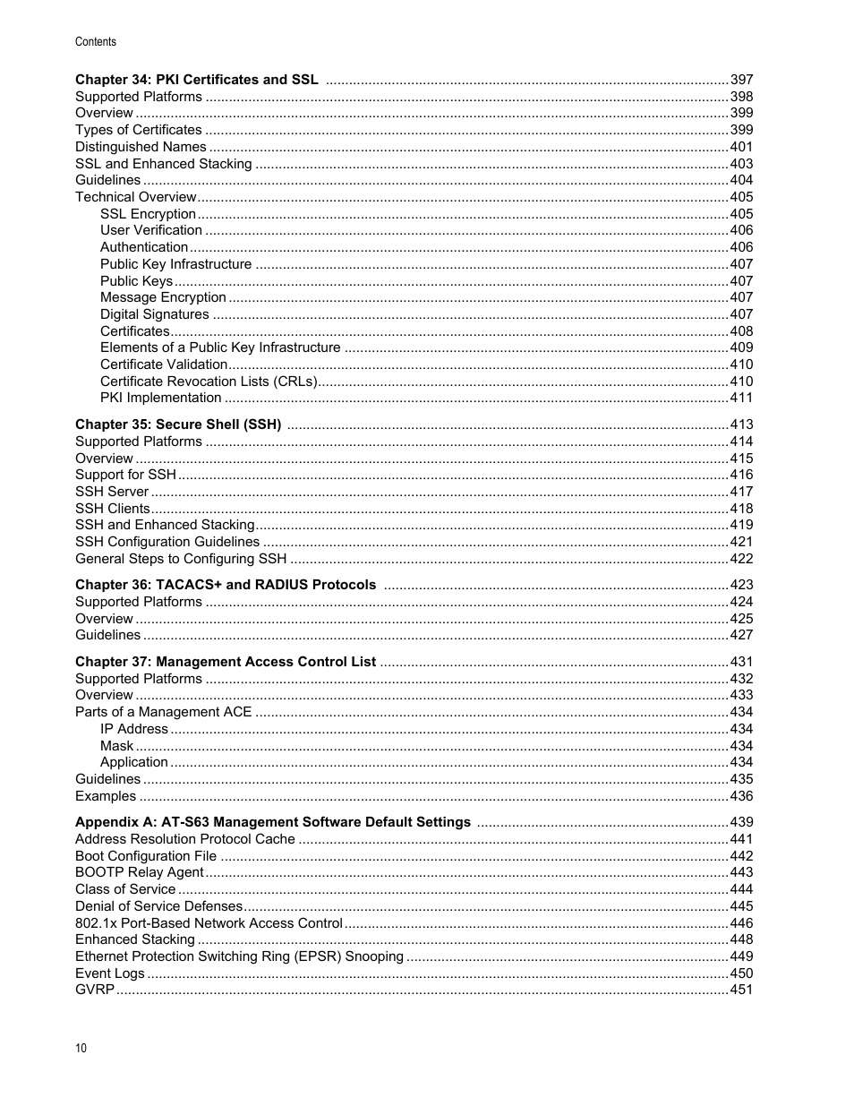 Allied Telesis AT-S63 User Manual | Page 10 / 514
