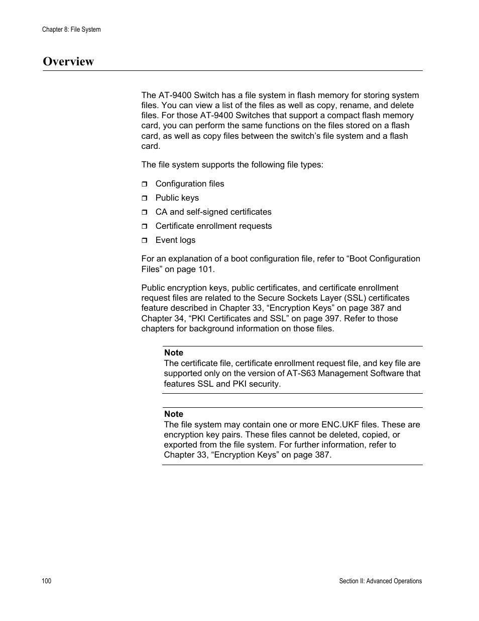 Overview | Allied Telesis AT-S63 User Manual | Page 100 / 514