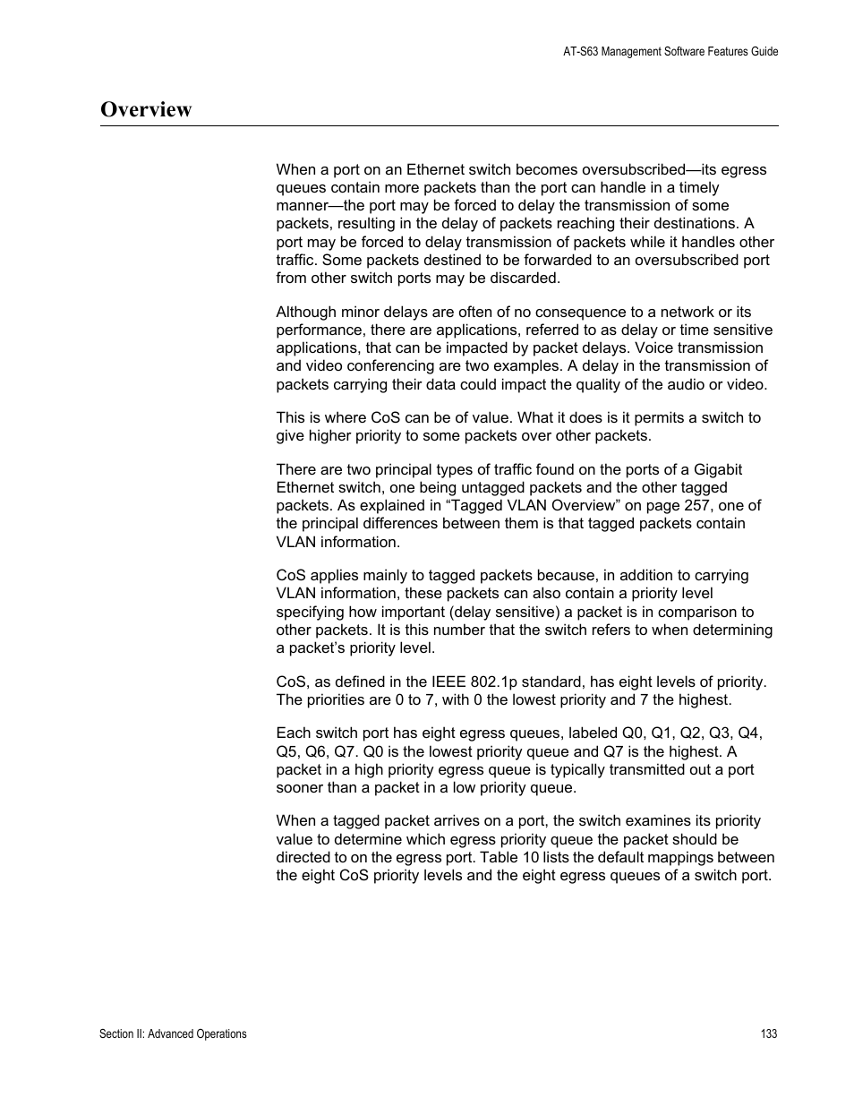 Overview | Allied Telesis AT-S63 User Manual | Page 133 / 514