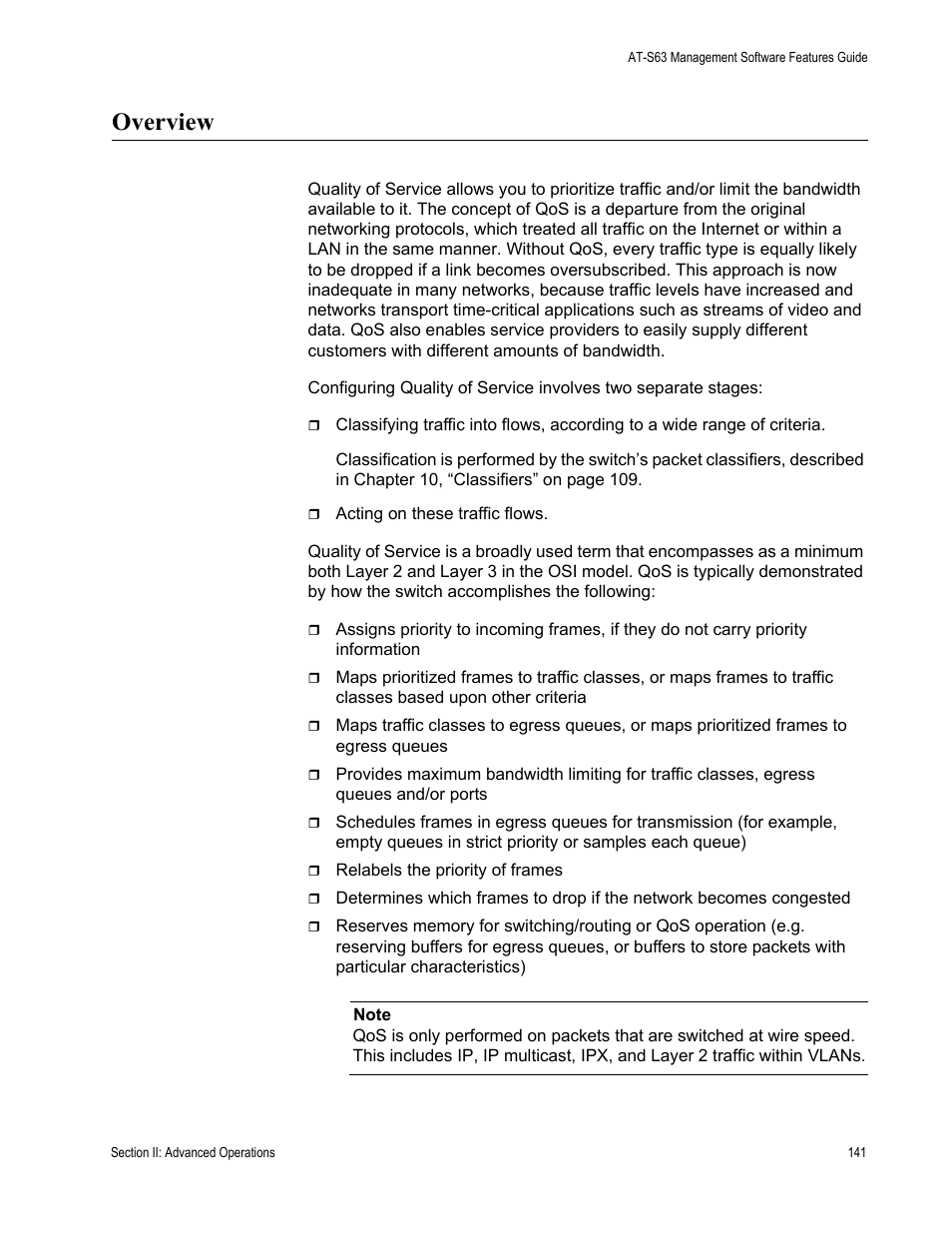 Overview | Allied Telesis AT-S63 User Manual | Page 141 / 514