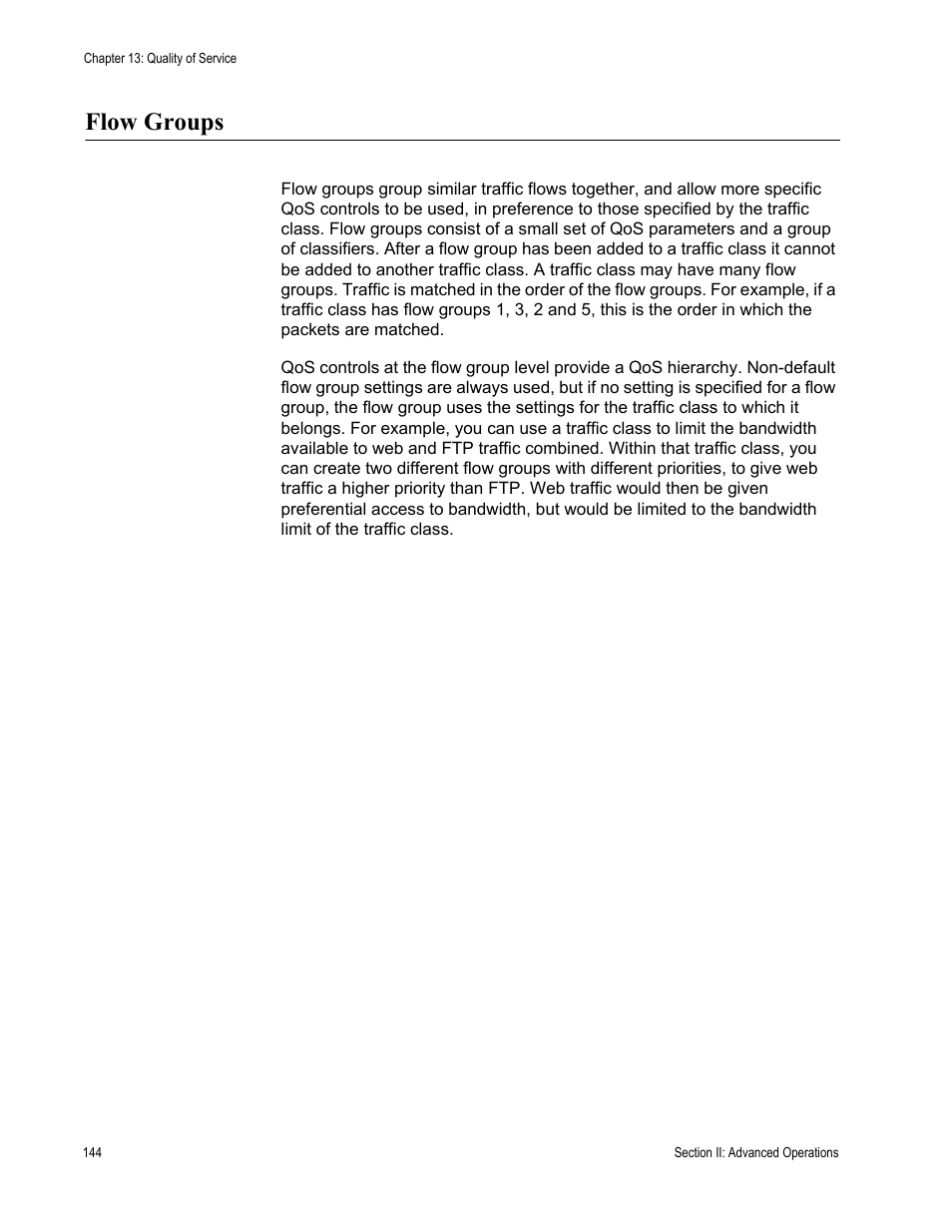 Flow groups | Allied Telesis AT-S63 User Manual | Page 144 / 514