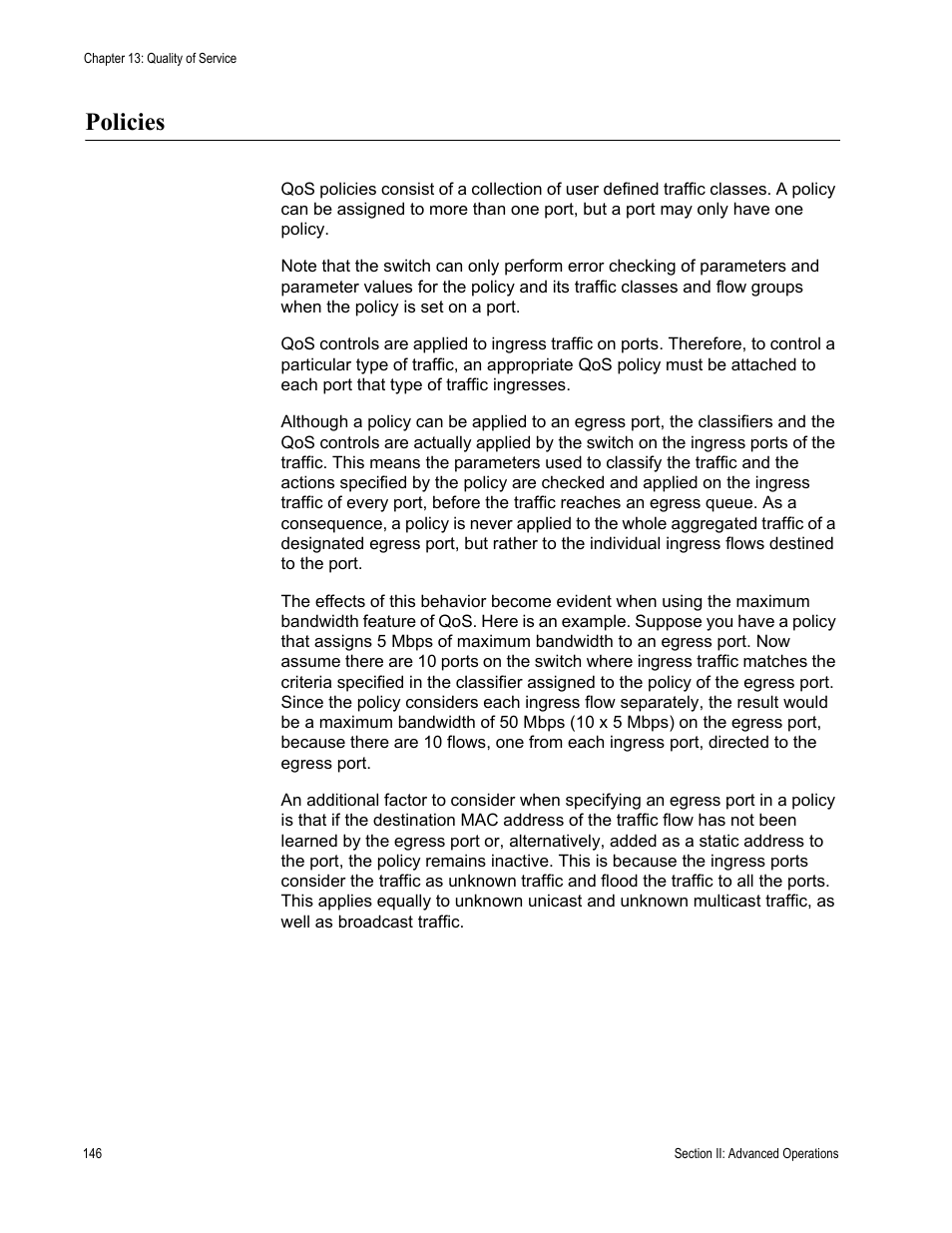 Policies | Allied Telesis AT-S63 User Manual | Page 146 / 514