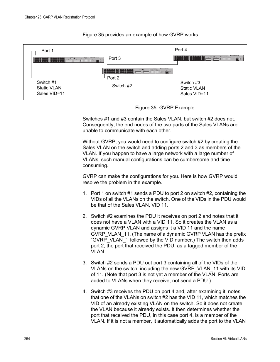 Figure 35: gvrp example | Allied Telesis AT-S63 User Manual | Page 264 / 514