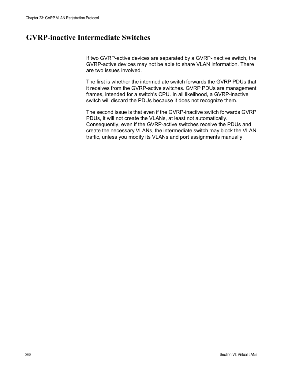 Gvrp-inactive intermediate switches | Allied Telesis AT-S63 User Manual | Page 268 / 514