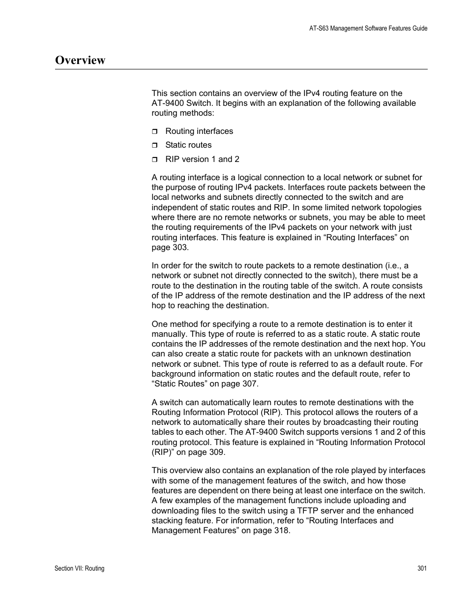 Overview | Allied Telesis AT-S63 User Manual | Page 301 / 514