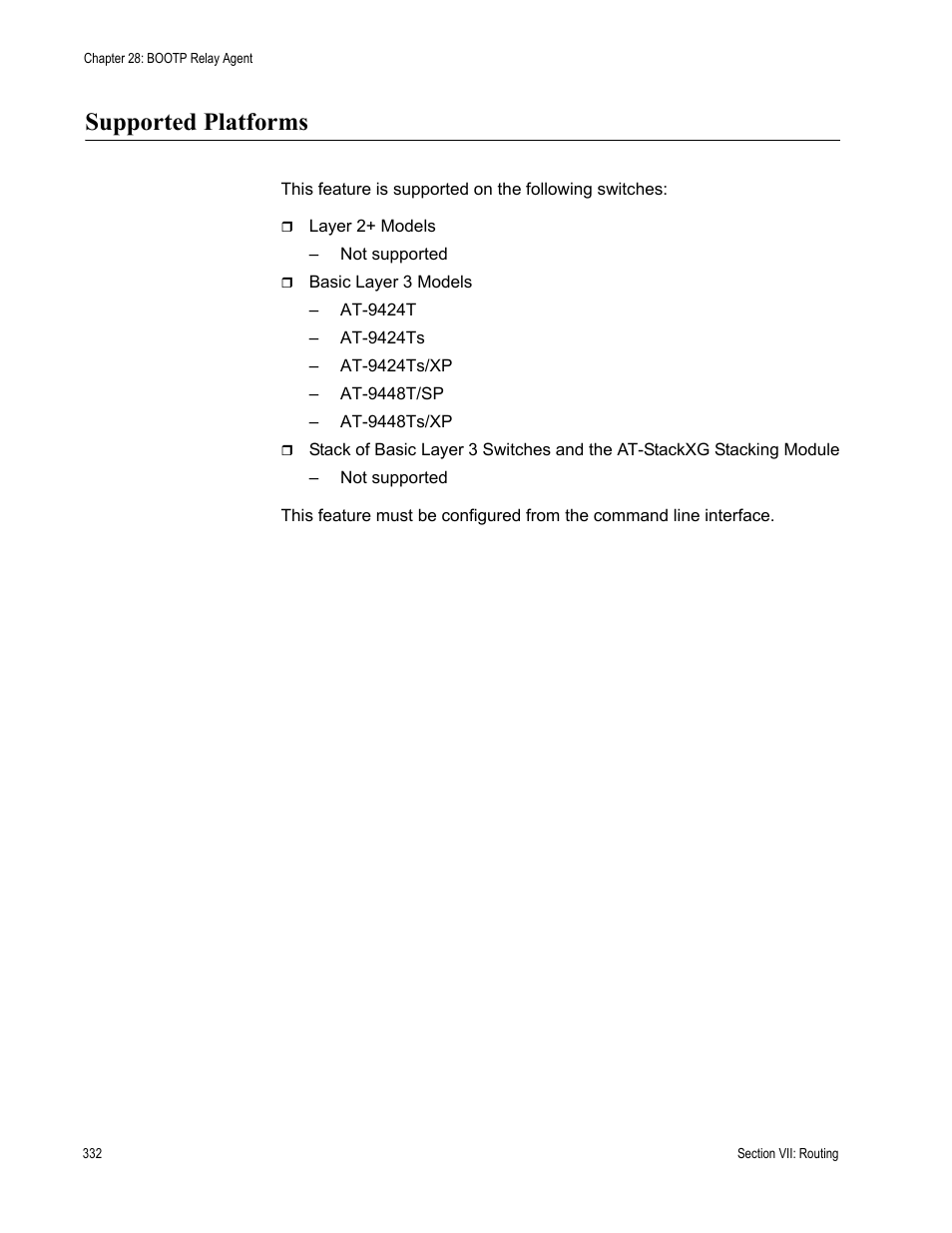 Supported platforms | Allied Telesis AT-S63 User Manual | Page 332 / 514