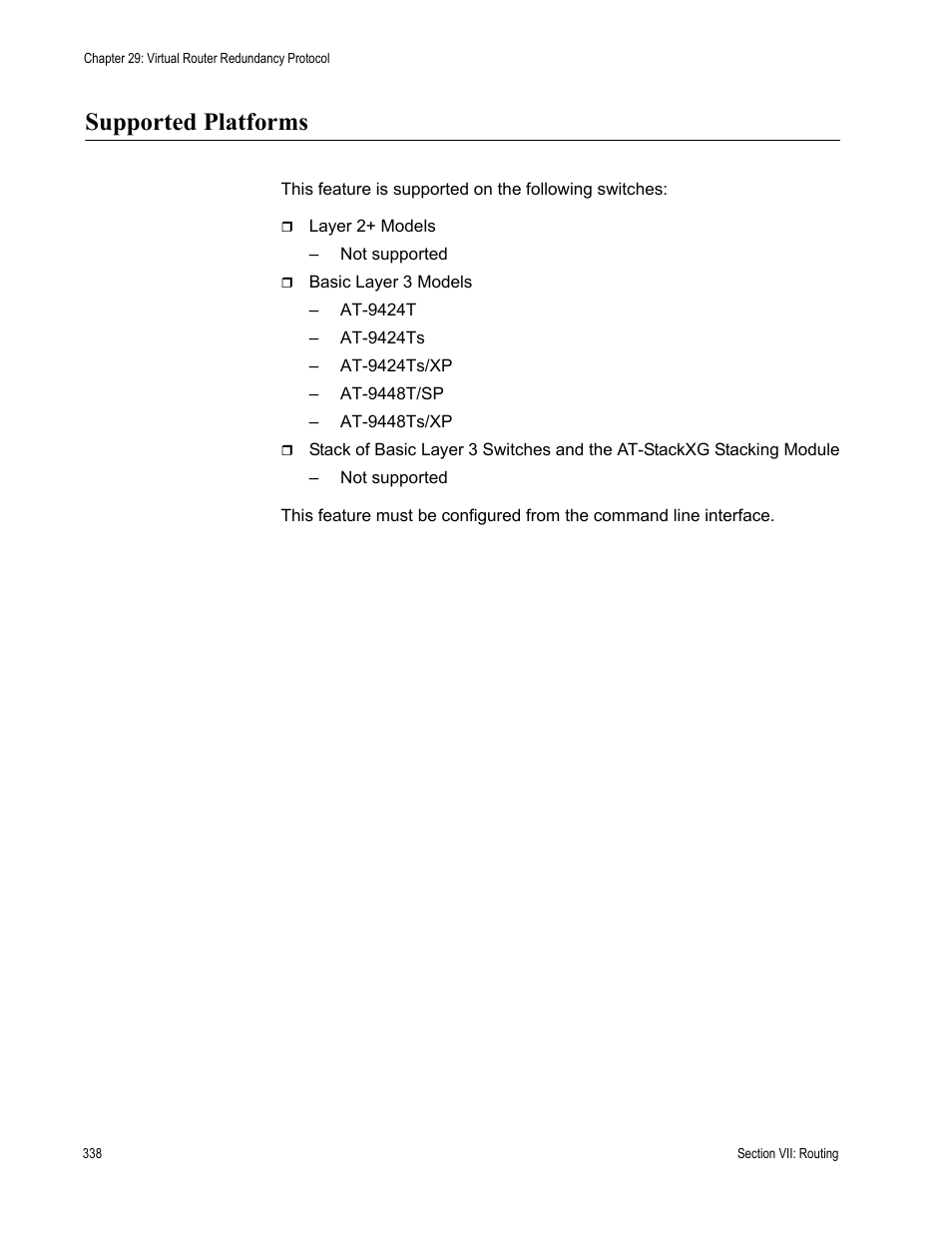 Supported platforms | Allied Telesis AT-S63 User Manual | Page 338 / 514