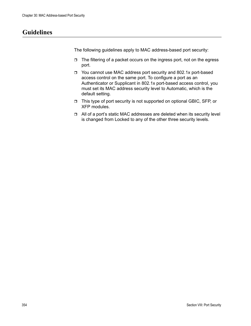 Guidelines | Allied Telesis AT-S63 User Manual | Page 354 / 514