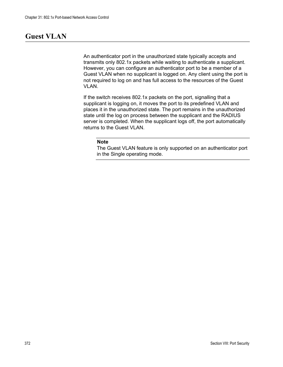 Guest vlan | Allied Telesis AT-S63 User Manual | Page 372 / 514