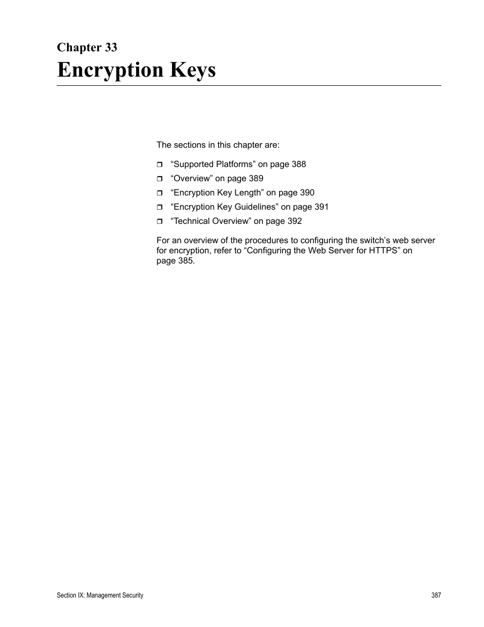 Chapter 33, Encryption keys | Allied Telesis AT-S63 User Manual | Page 387 / 514