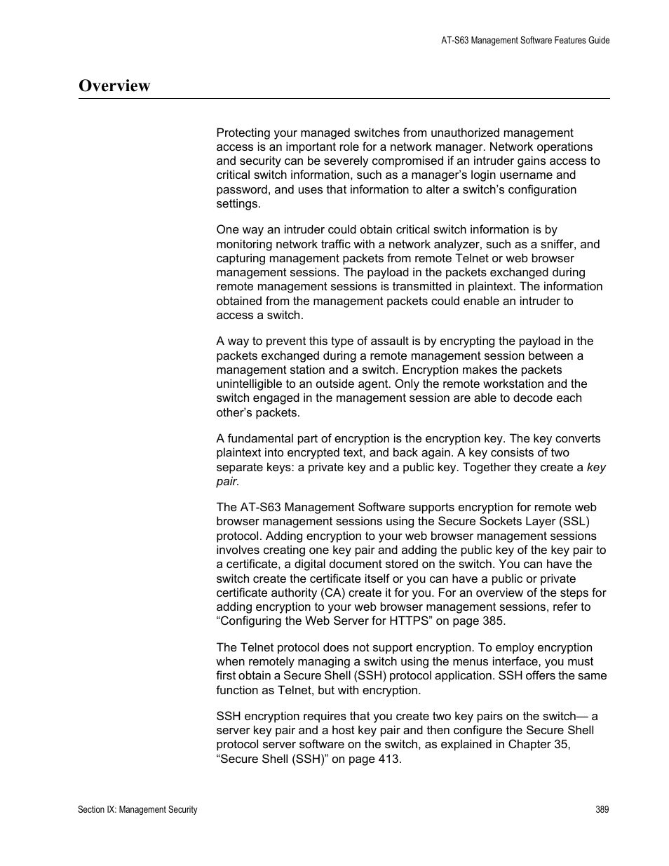 Overview | Allied Telesis AT-S63 User Manual | Page 389 / 514