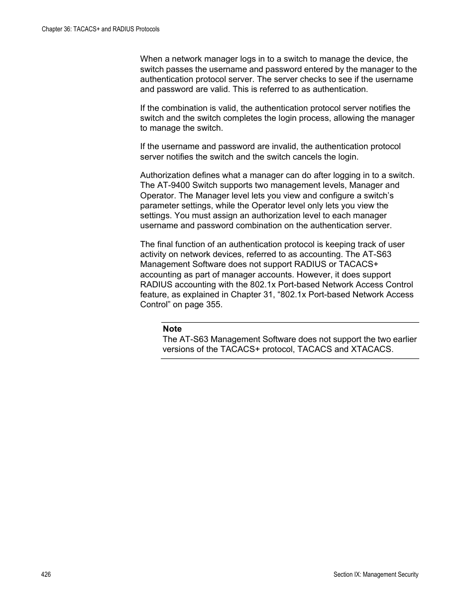 Allied Telesis AT-S63 User Manual | Page 426 / 514