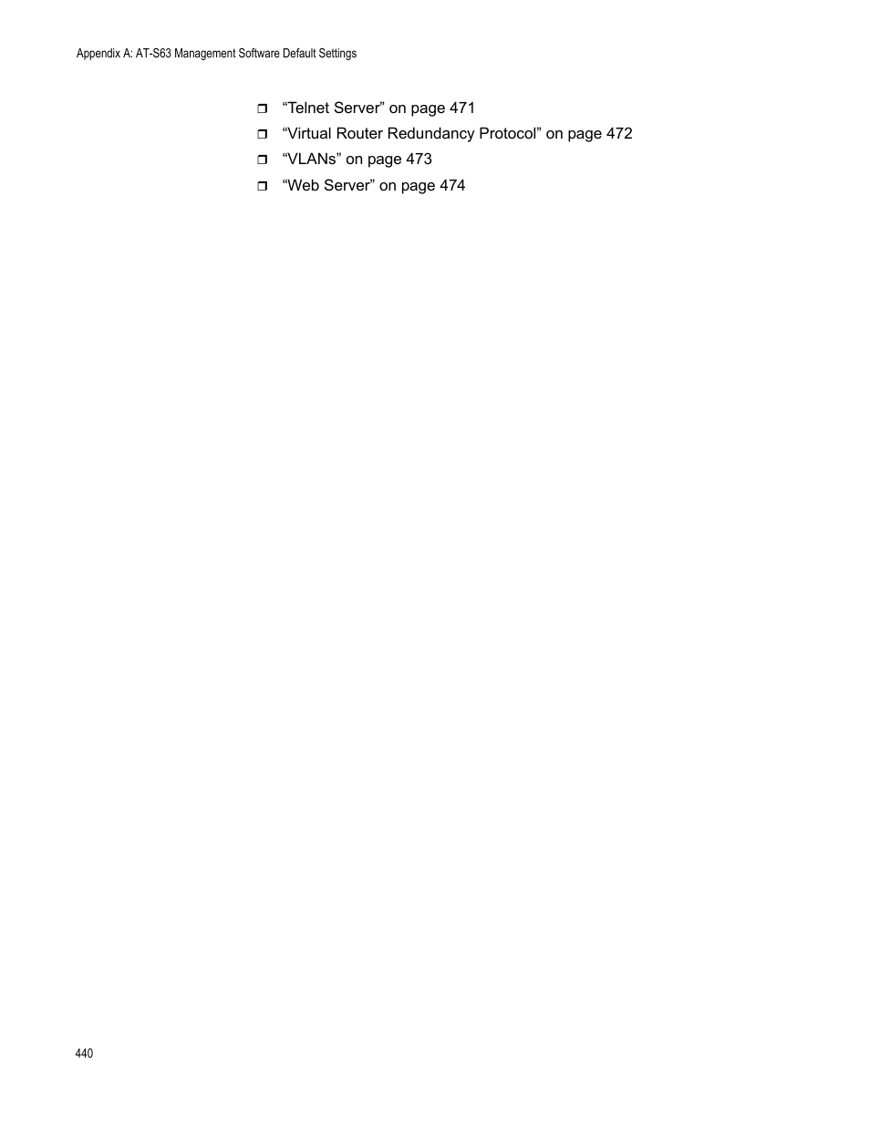 Allied Telesis AT-S63 User Manual | Page 440 / 514
