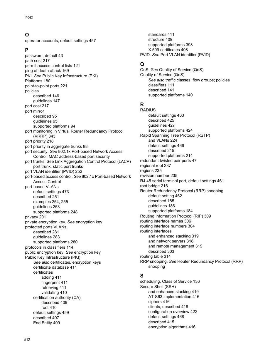 Allied Telesis AT-S63 User Manual | Page 512 / 514