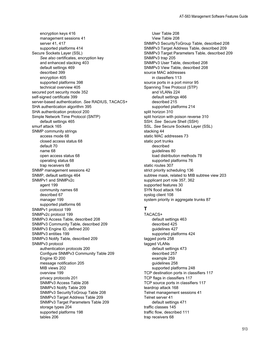 Allied Telesis AT-S63 User Manual | Page 513 / 514
