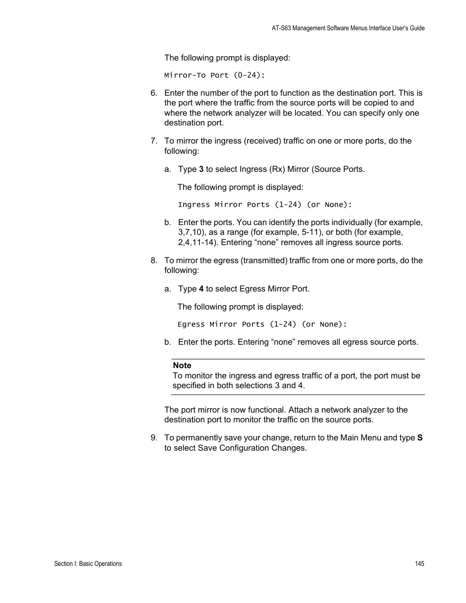 Allied Telesis AT-S63 User Manual | Page 145 / 672