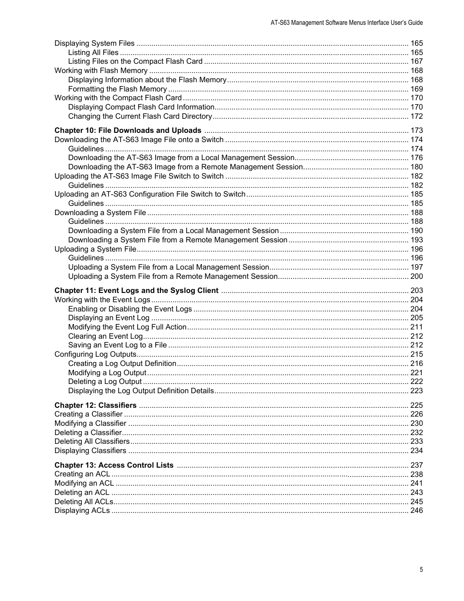 Allied Telesis AT-S63 User Manual | Page 5 / 672