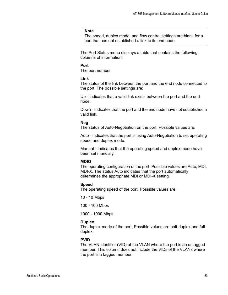 Allied Telesis AT-S63 User Manual | Page 63 / 672