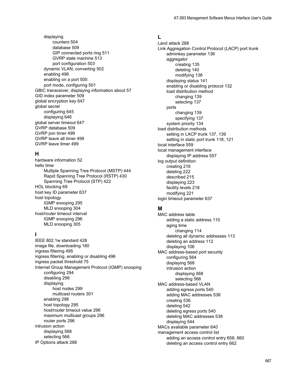 Allied Telesis AT-S63 User Manual | Page 667 / 672