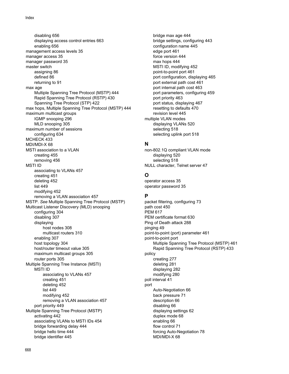 Allied Telesis AT-S63 User Manual | Page 668 / 672