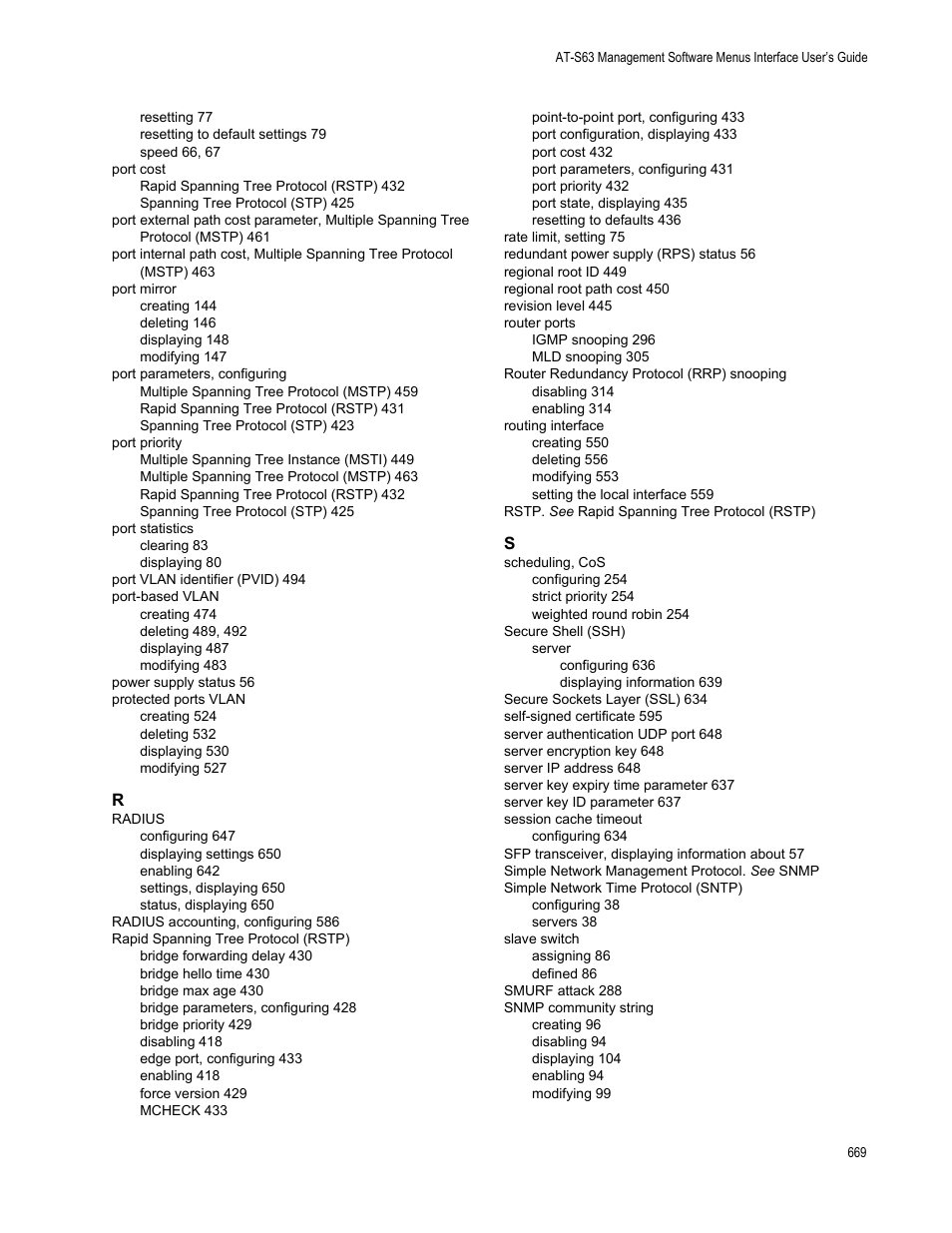 Allied Telesis AT-S63 User Manual | Page 669 / 672