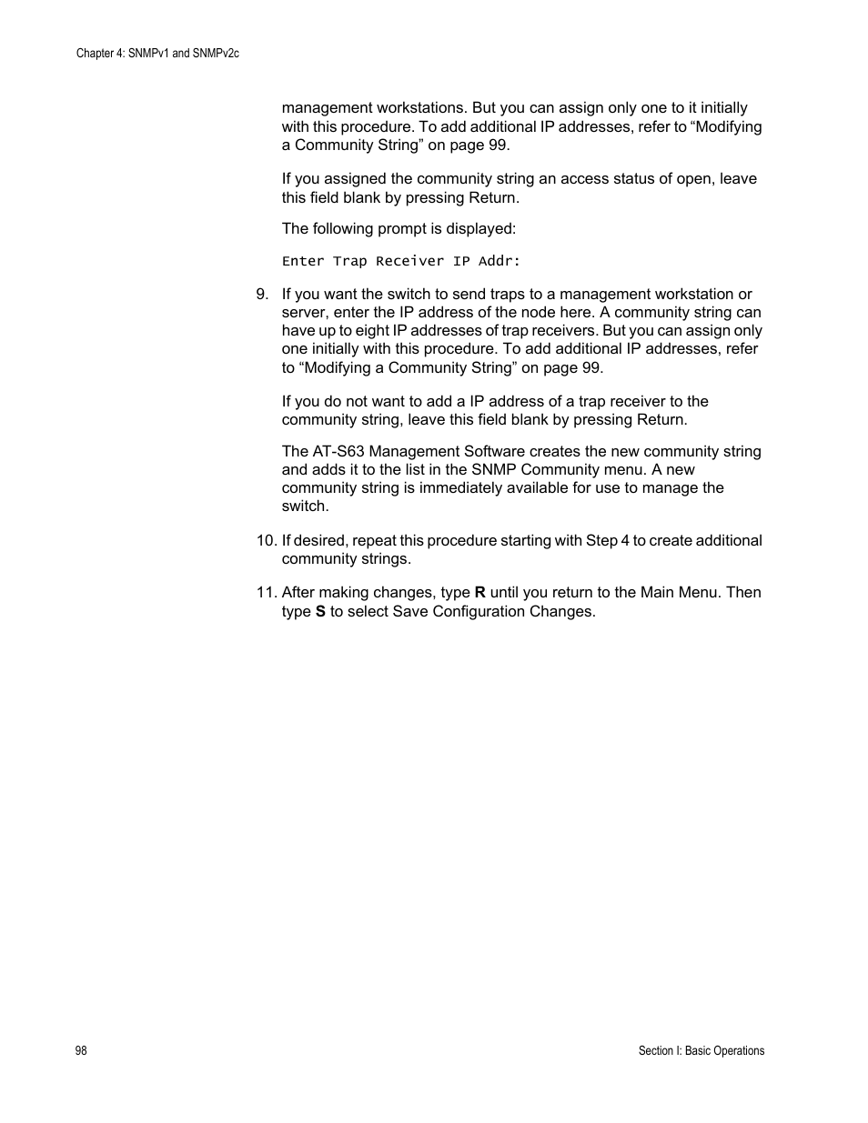 Allied Telesis AT-S63 User Manual | Page 98 / 672