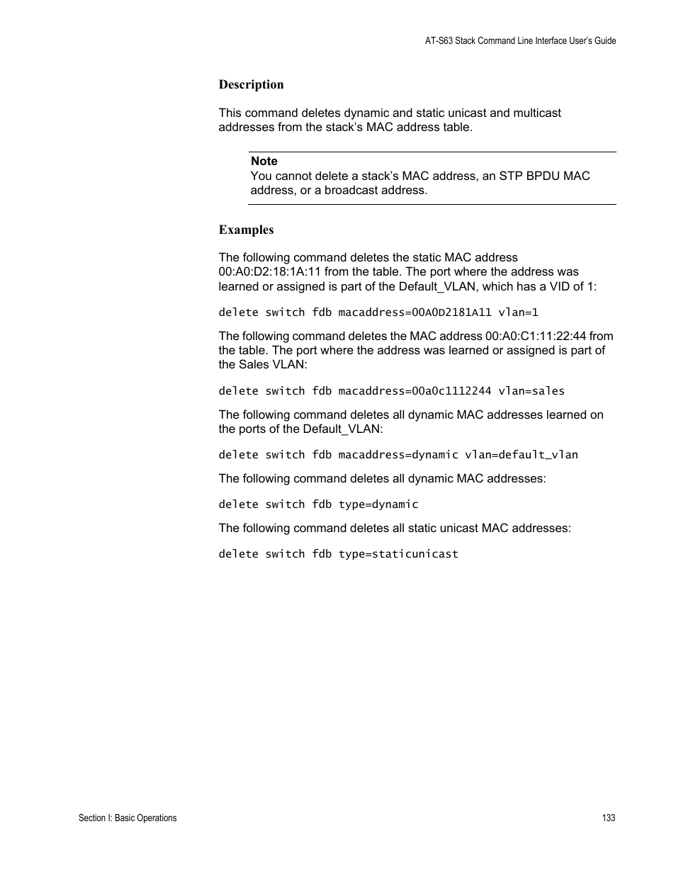 Allied Telesis AT-S63 User Manual | Page 133 / 300