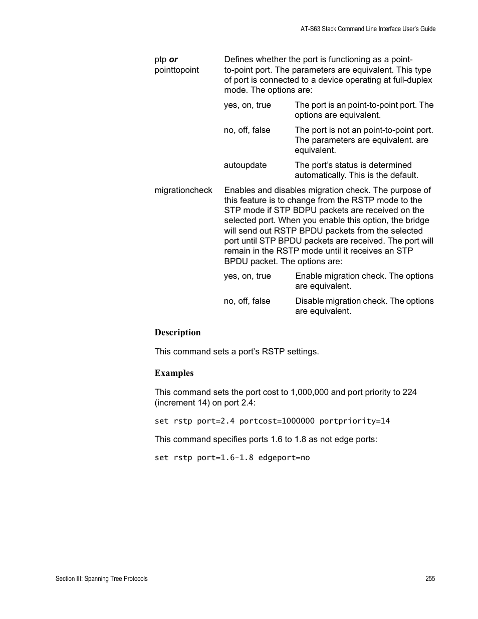 Allied Telesis AT-S63 User Manual | Page 255 / 300