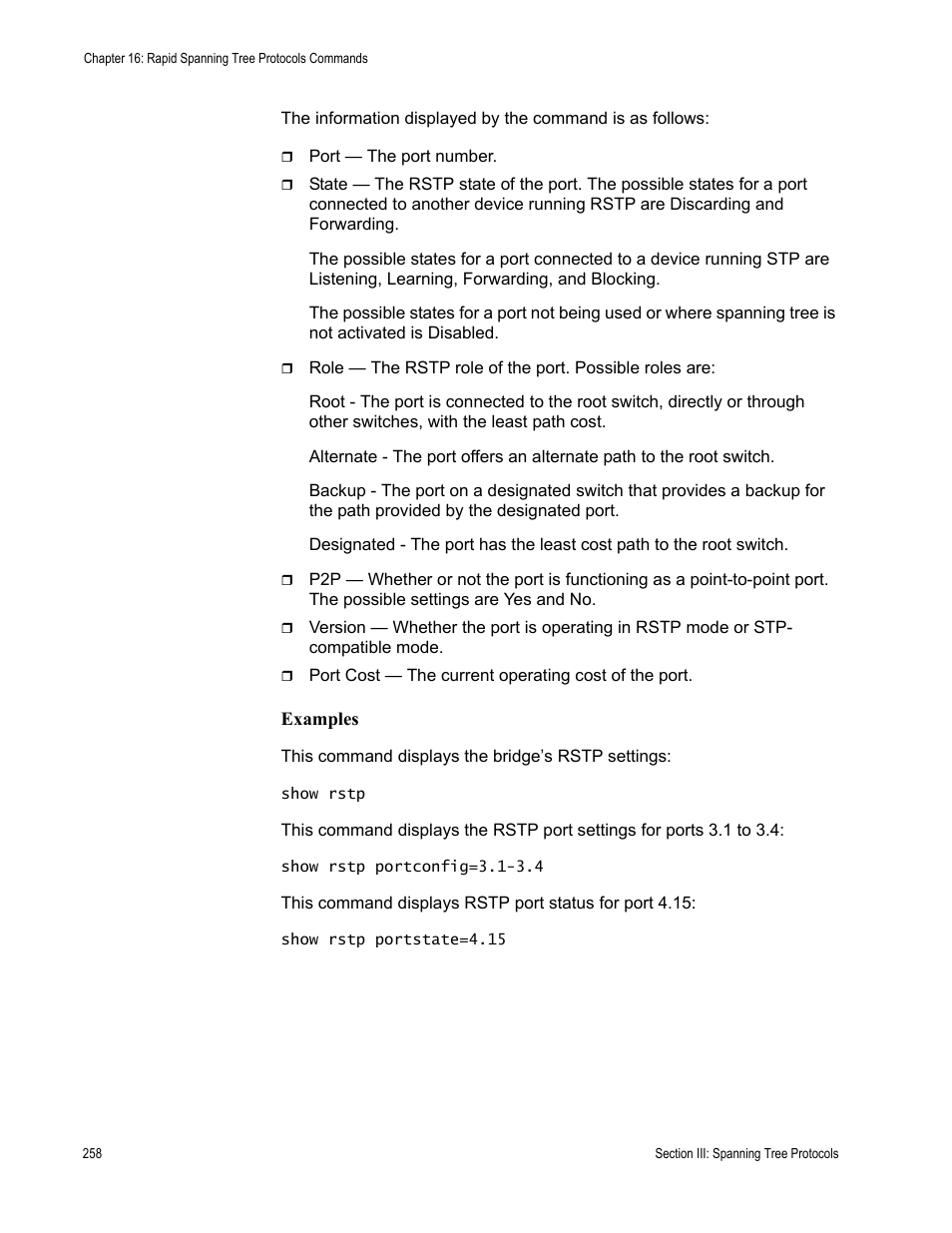 Allied Telesis AT-S63 User Manual | Page 258 / 300