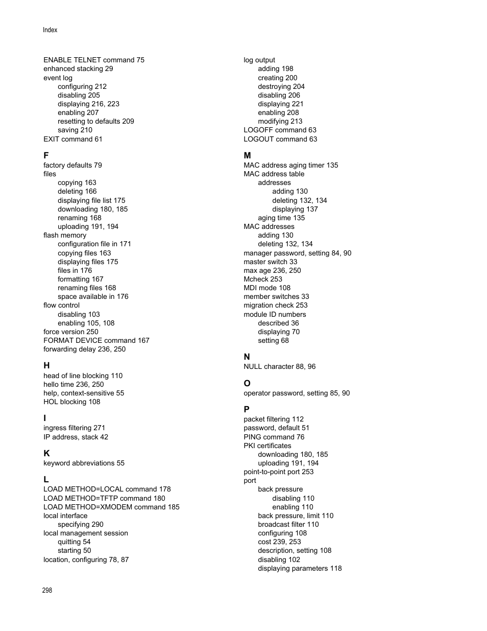 Allied Telesis AT-S63 User Manual | Page 298 / 300