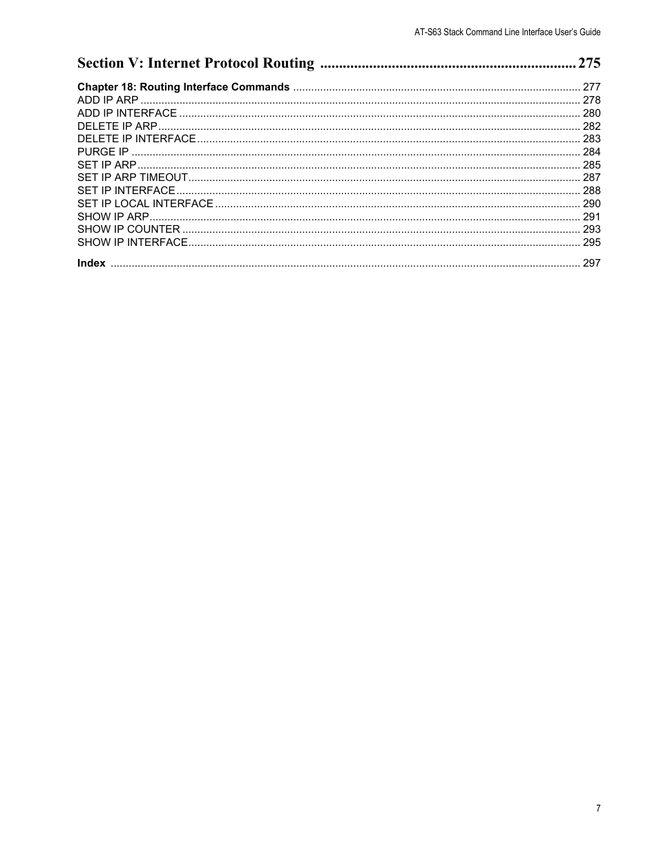 Allied Telesis AT-S63 User Manual | Page 7 / 300