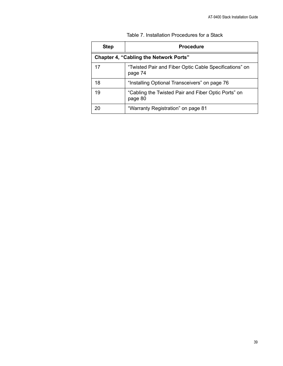 Allied Telesis AT-9448Ts/XP User Manual | Page 39 / 100