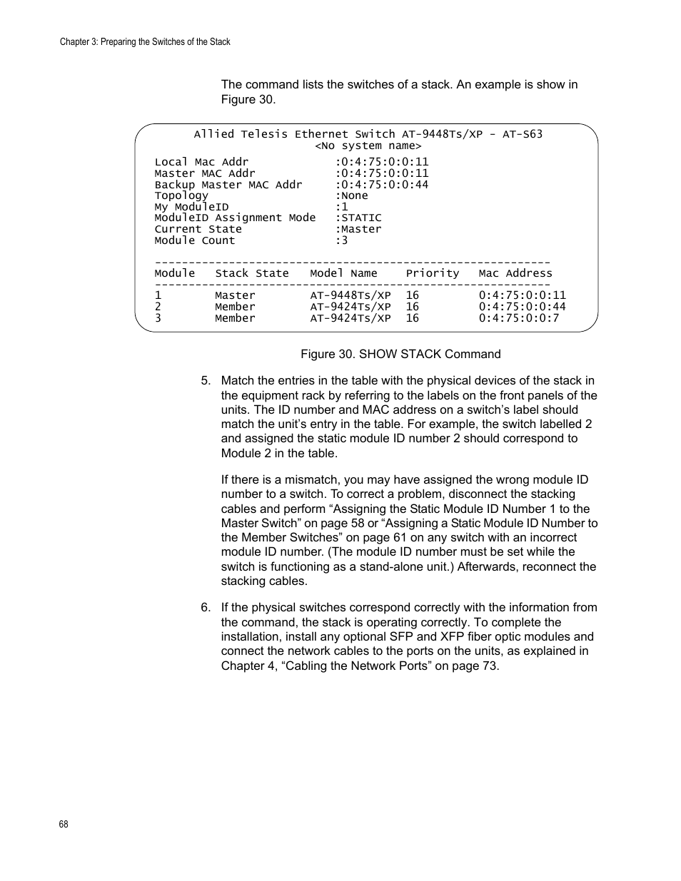 Allied Telesis AT-9448Ts/XP User Manual | Page 68 / 100