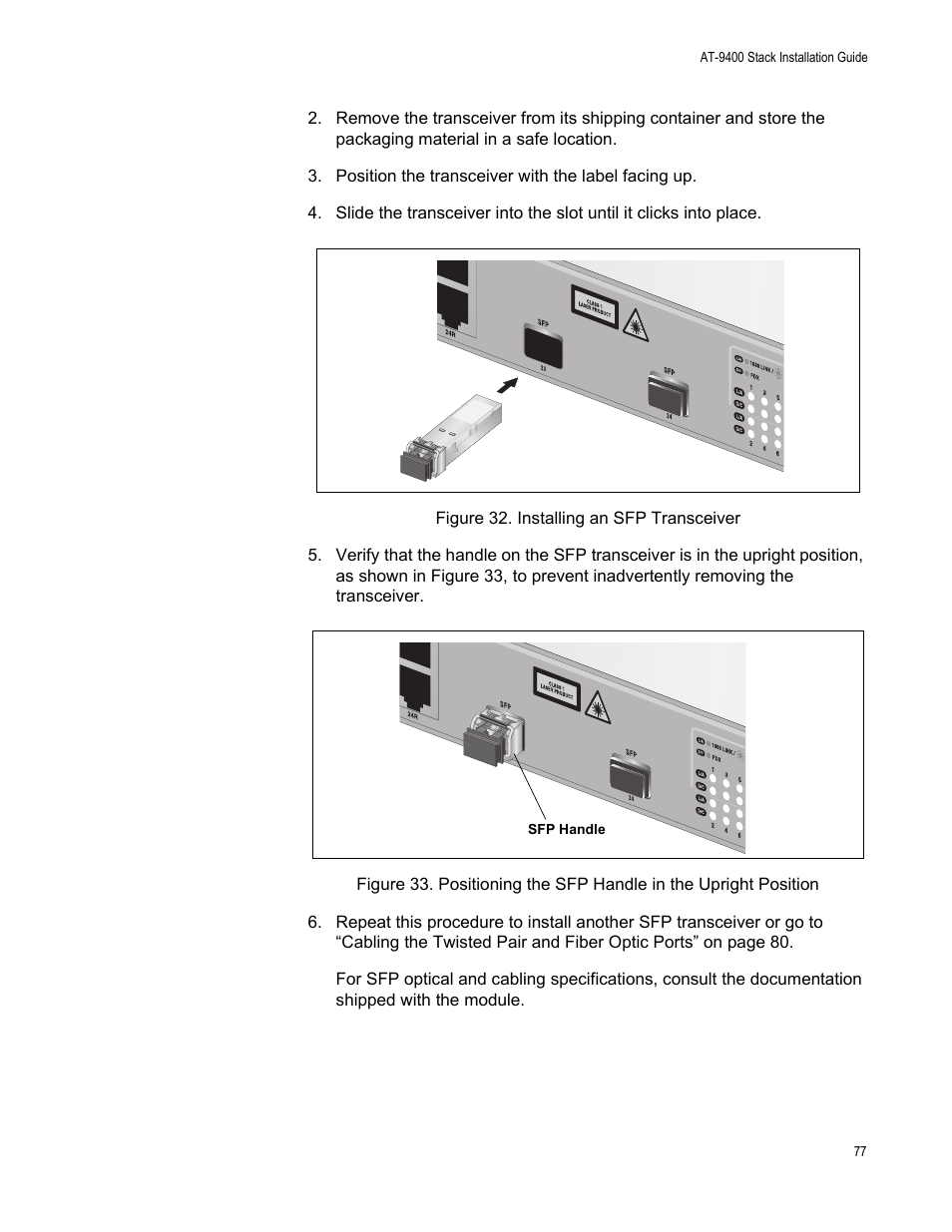 Allied Telesis AT-9448Ts/XP User Manual | Page 77 / 100