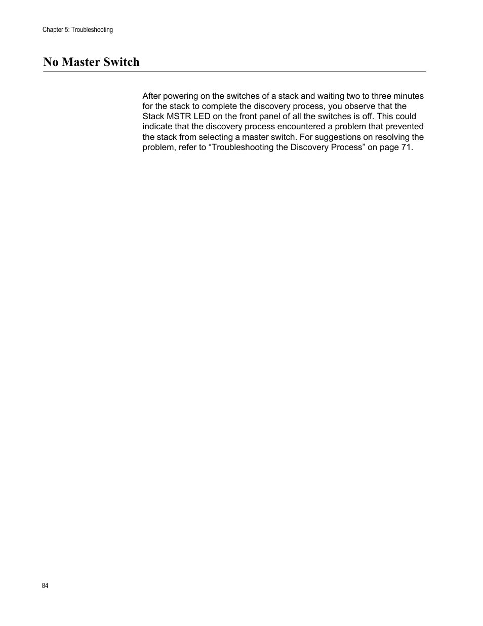 No master switch | Allied Telesis AT-9448Ts/XP User Manual | Page 84 / 100