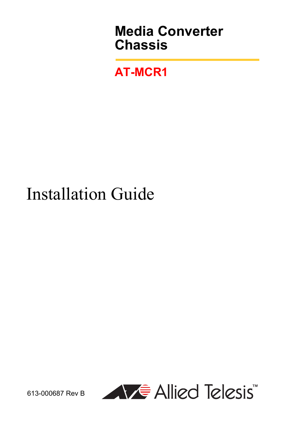 Allied Telesis AT-MCR1 User Manual | 46 pages