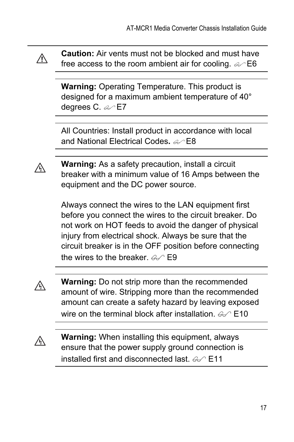 Allied Telesis AT-MCR1 User Manual | Page 17 / 46