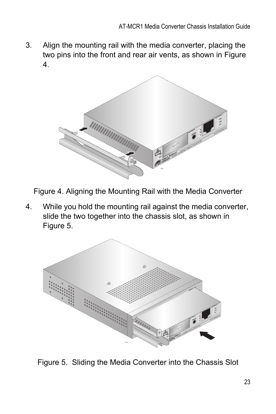Cl as s 1 la se r p ro du ct | Allied Telesis AT-MCR1 User Manual | Page 23 / 46