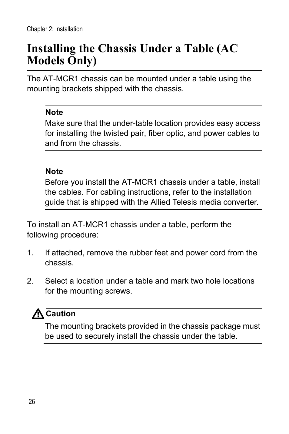Allied Telesis AT-MCR1 User Manual | Page 26 / 46