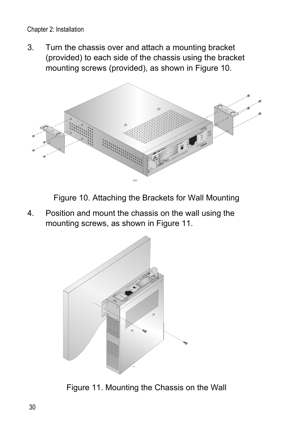 Chapter 2: installation 30, Class 1 lase r p rod uc t, Cla ss 1 la ser pr od uc t | Allied Telesis AT-MCR1 User Manual | Page 30 / 46