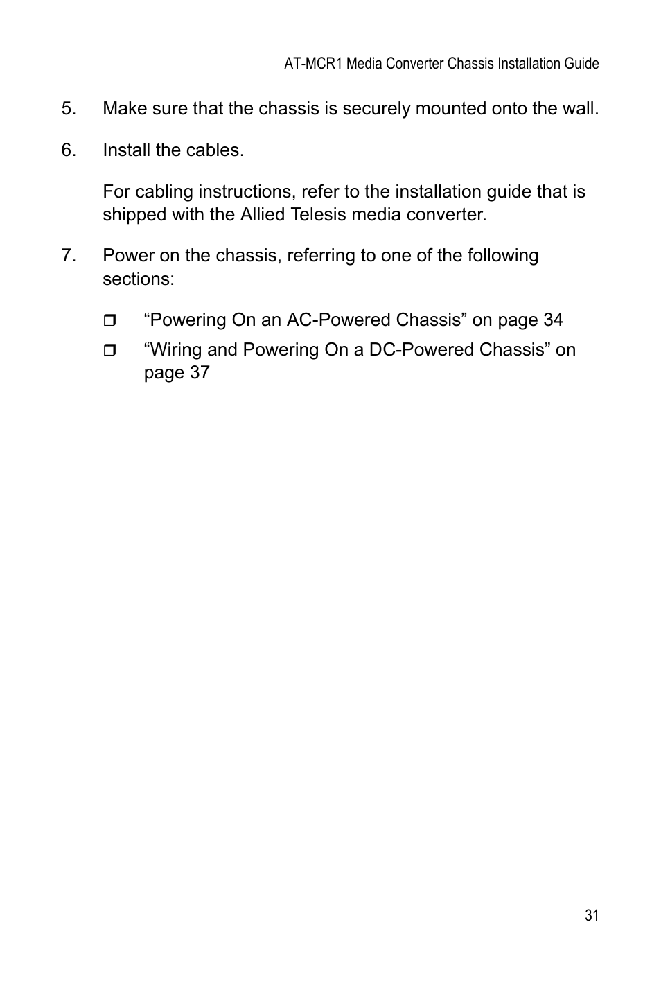 Allied Telesis AT-MCR1 User Manual | Page 31 / 46