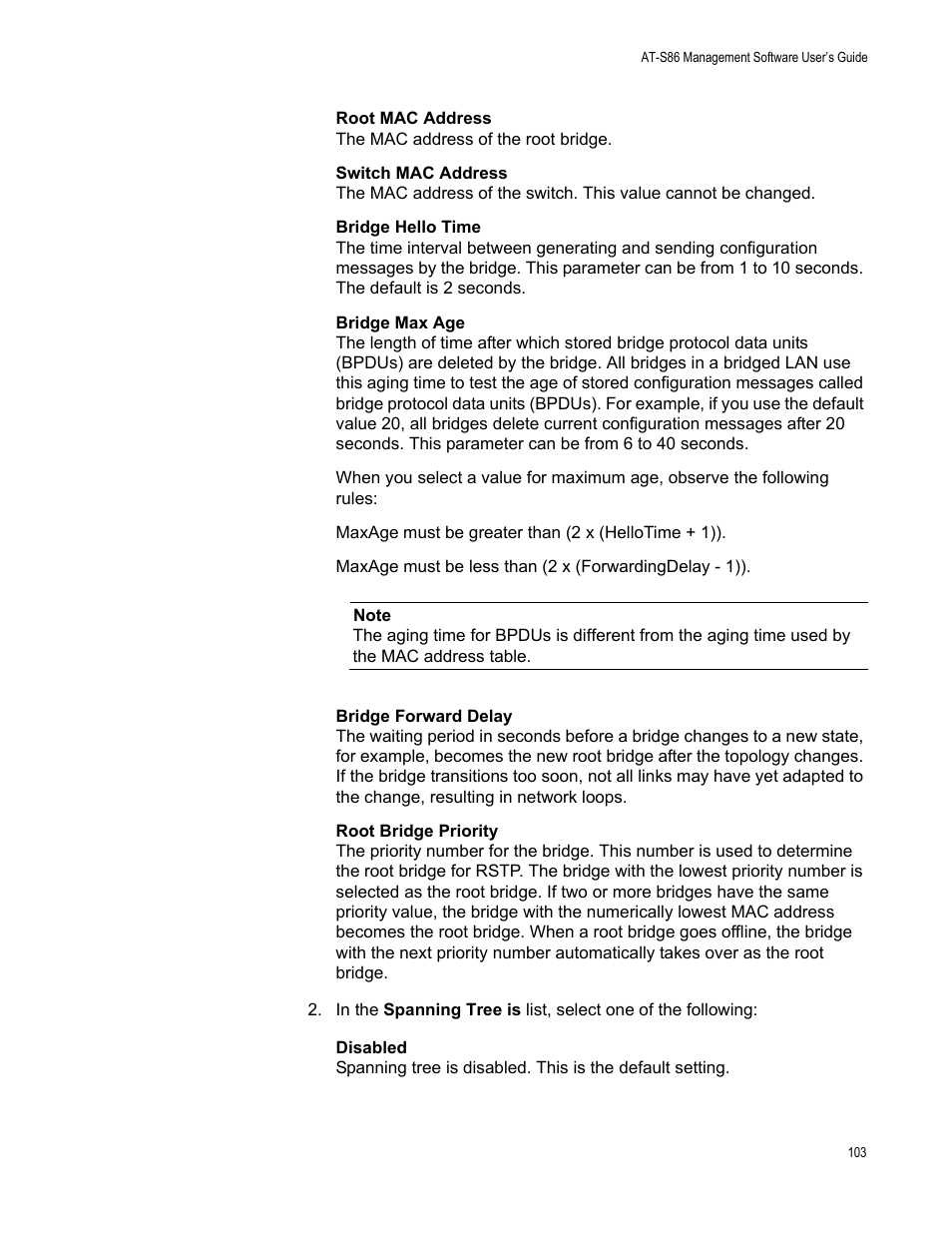 Allied Telesis AT-S86 User Manual | Page 103 / 148