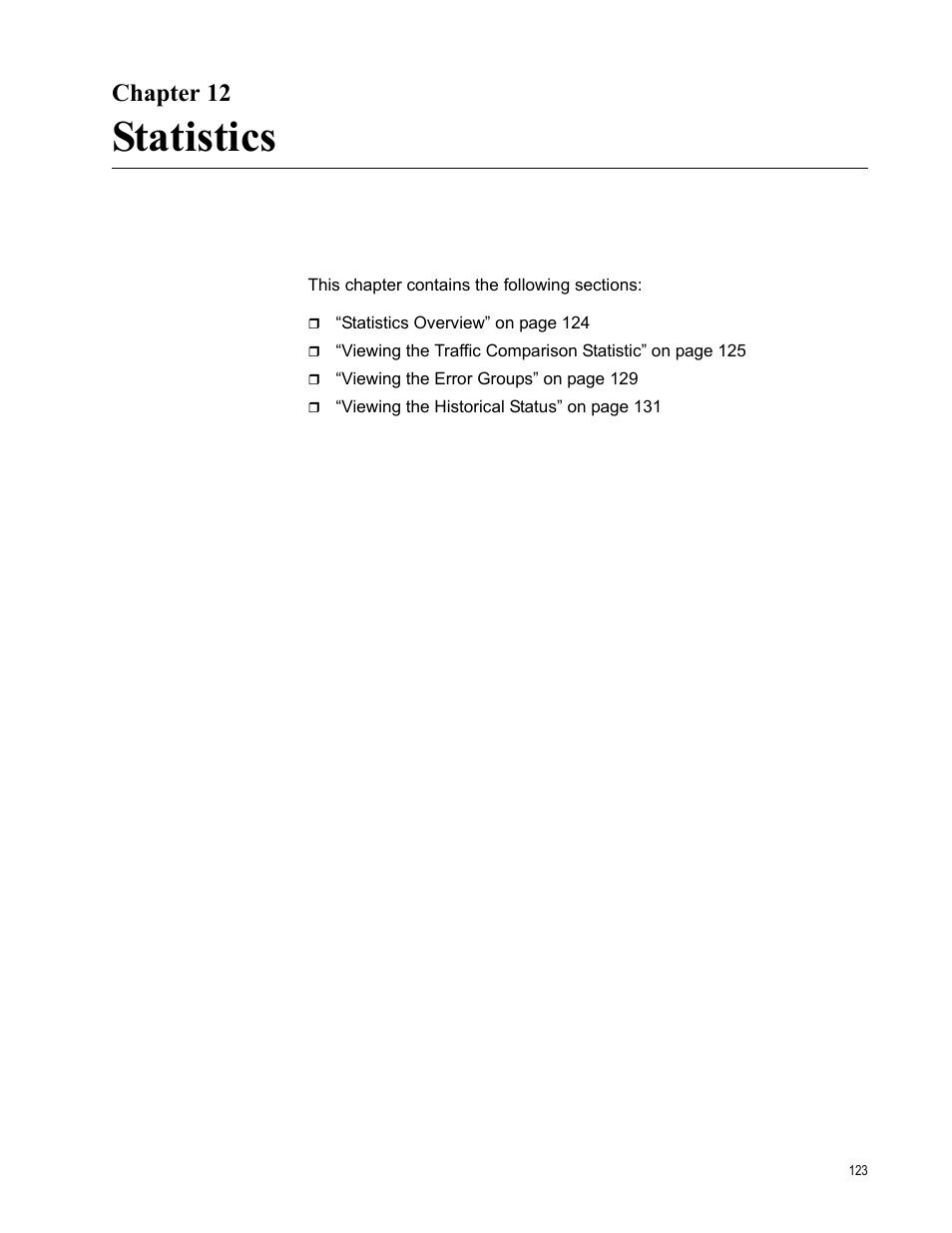 Chapter 12, Statistics | Allied Telesis AT-S86 User Manual | Page 123 / 148