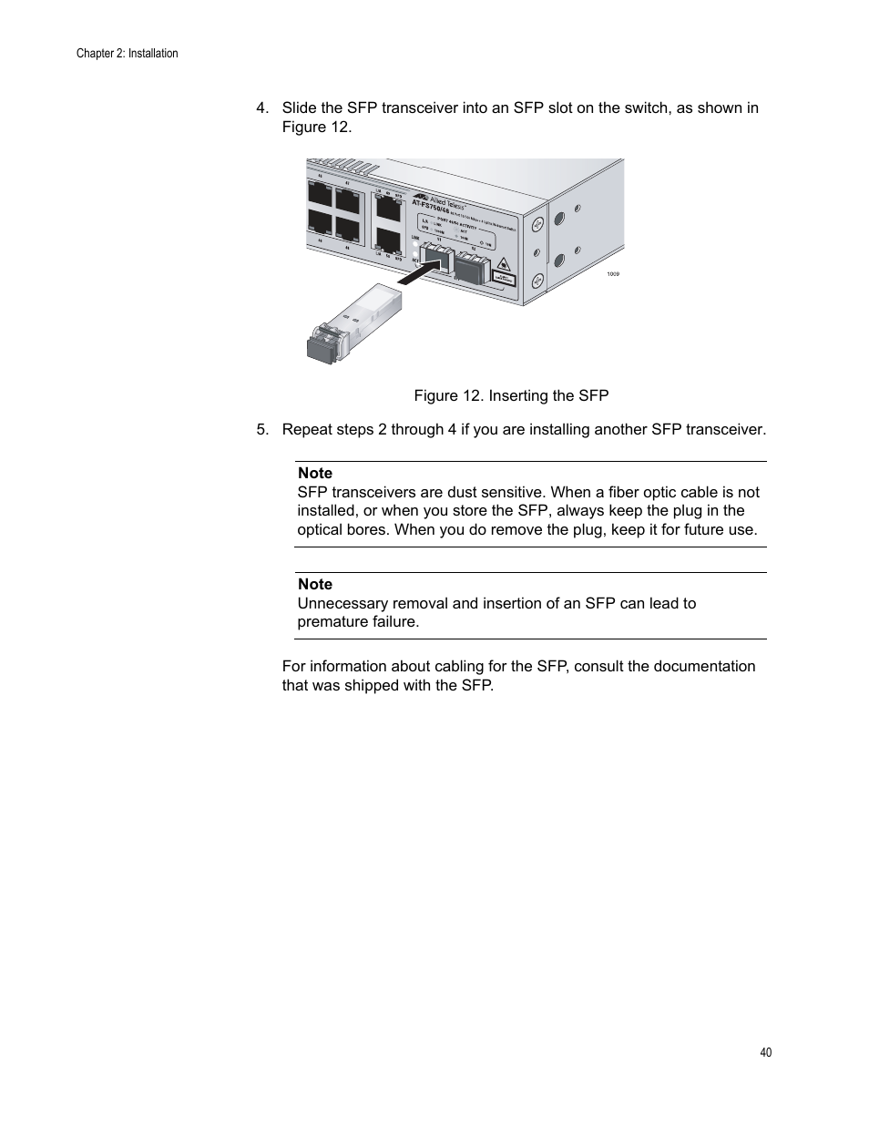 Allied Telesis AT-FS750/48 User Manual | Page 40 / 50